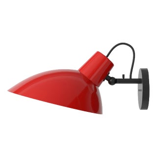 VV Cinquanta Black and Red Wall Lamp by Vittoriano Viganò for Astep For Sale