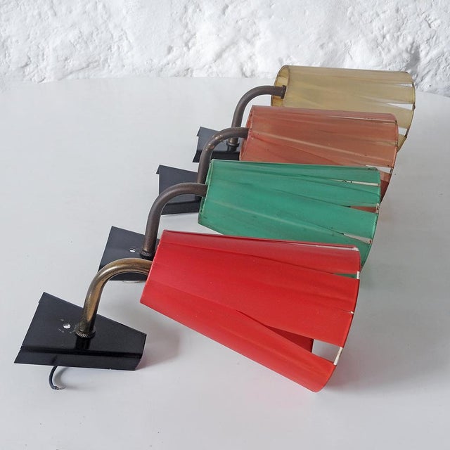 Mid-Century Modern Wall Lights, France, 1950s, Set of 4 For Sale - Image 6 of 18
