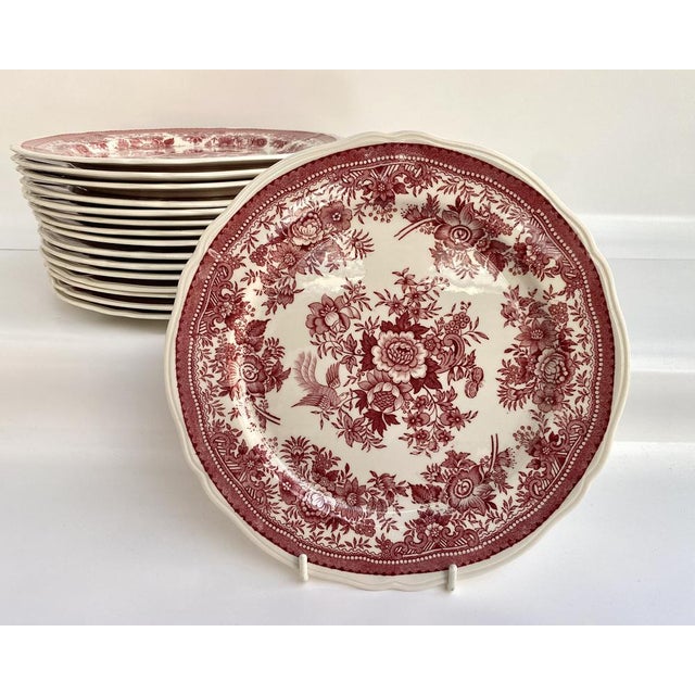 Ceramic Vintage Red Fasan Porcelain Plate from Villeroy & Boch, 1970s For Sale - Image 7 of 7