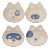 Mid-Century Kotobuki Cat Sushi Plates- Set of 4 For Sale