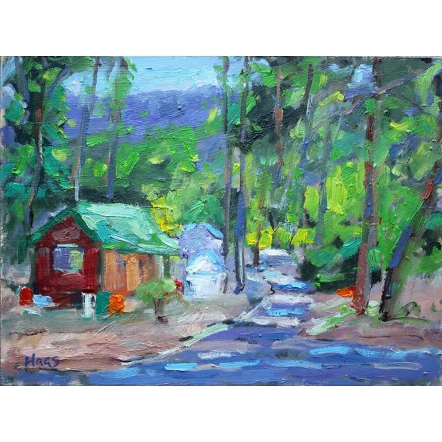Quiet Places & Journeys — Lake Francis Resort, California (Original Abstract Impressionist Landscape) For Sale