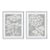 Gray & White Blooming Queen Anne Prints - Set of 2 For Sale