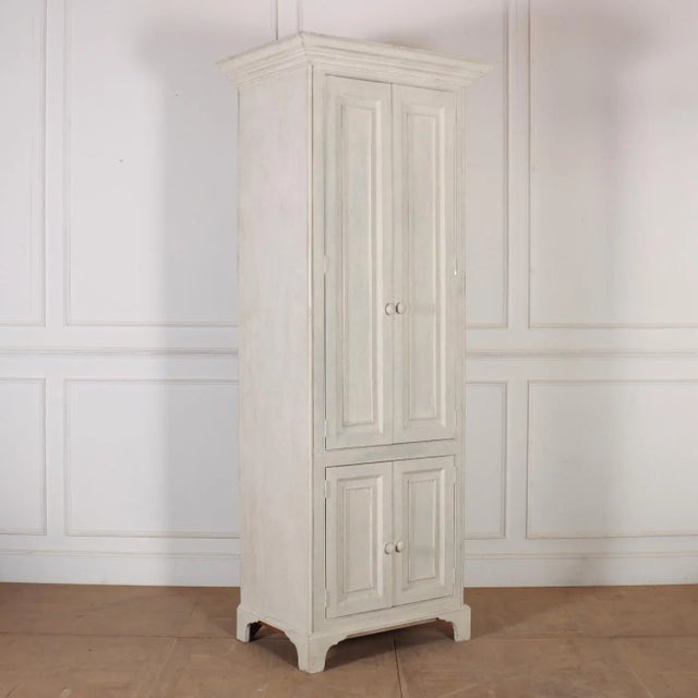 Painted Pine Linen Cupboard, 1890s For Sale - Image 9 of 9