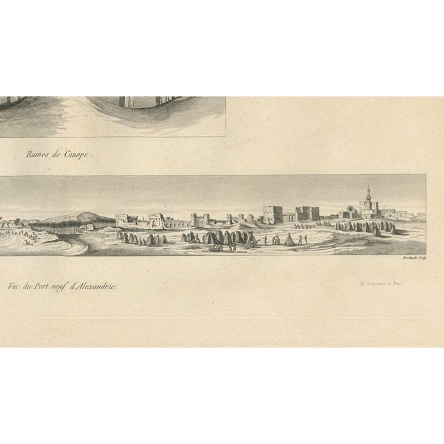 Dominique Baron Vivant Denon, Alexandria Port Panorama, 1802, Engraving on Paper For Sale - Image 6 of 9