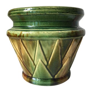 Antique Starburst Art Pottery Planter For Sale
