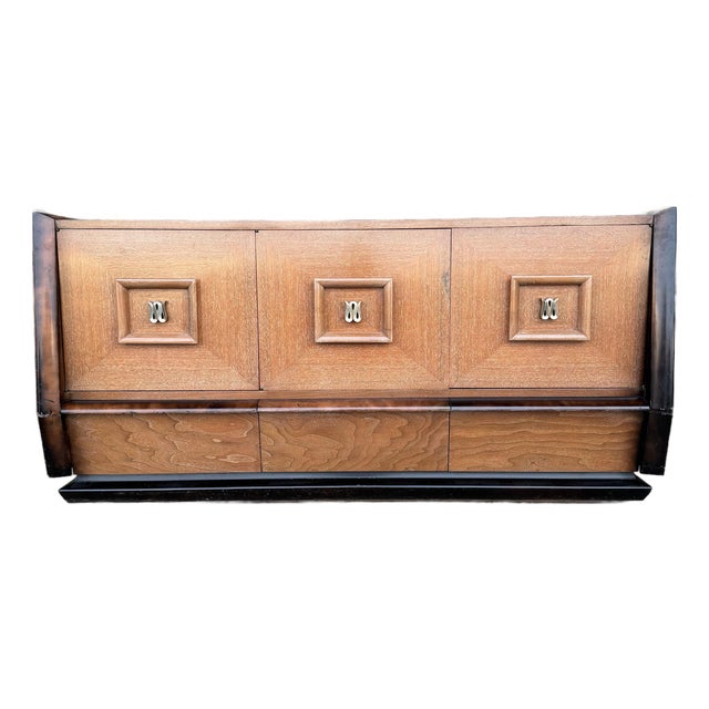 James Mont Style 9 Drawer Dresser Mid Century Modern For Sale