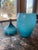 Mid-Century Modern Glass Vase in Two-Tones of Blue For Sale - Image 3 of 5