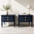 Vintage American of Martinsville MCM Blue Nightstands / End Tables Pair – Professionally Refinished For Sale In Naples, FL - Image 6 of 6