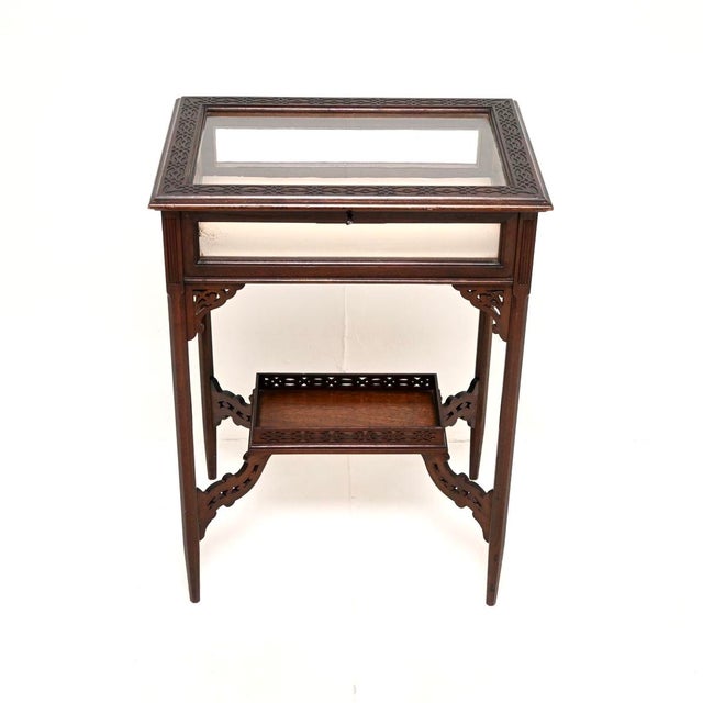 Antique Victorian Jewelry Display Table, 1890 For Sale - Image 4 of 11