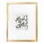 Mid Century Modern French Abstract Painting in Black and White on Paper. Gold Frame and Signed by Artist For Sale