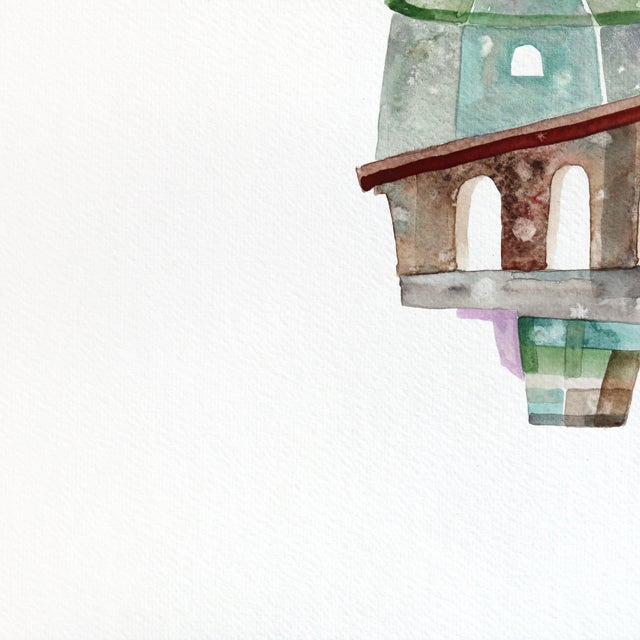 Daylight in Soft Tones - Abstract Urban Collage Watercolor Art on Paper Original Artwork by Maria C Bernhardsson For Sale - Image 4 of 5