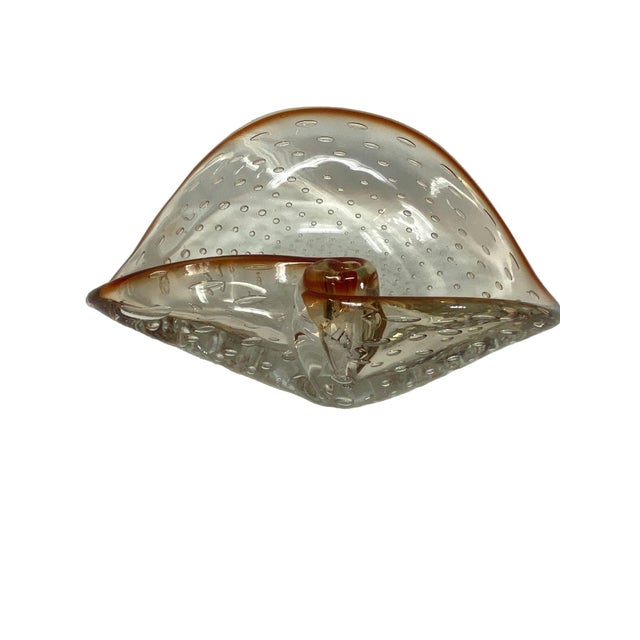1960s Vintage Bullicante Murano Glass Dish For Sale - Image 5 of 5
