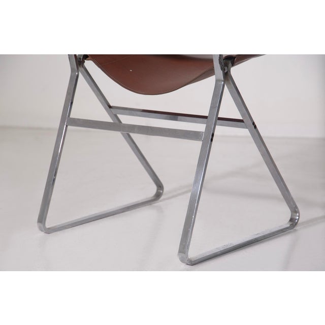 Vintage Leather Chairs by Pierre Cardin, 1960, Set of 4 For Sale - Image 6 of 11