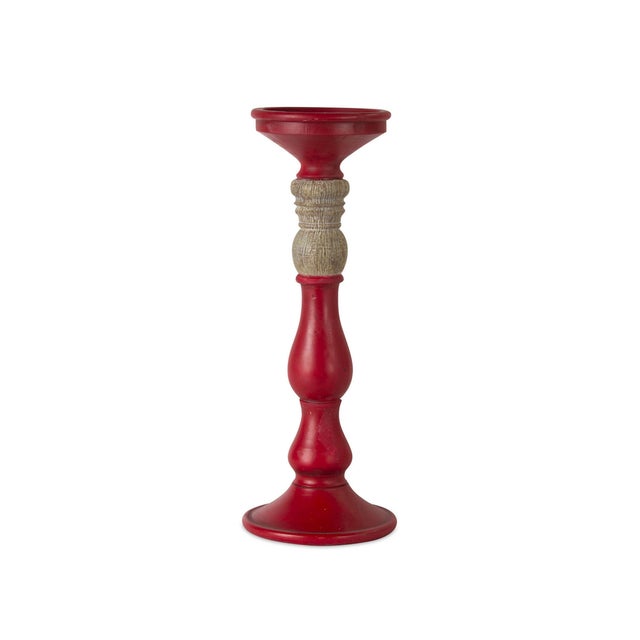 Enhance your home with the timeless charm of this Rustic Red Candle Holder Set. Featuring three candle stands in varying...