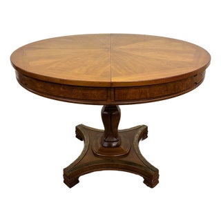 Vintage Drexel Heritage English Regency Neoclassical Style Dining Table For Sale