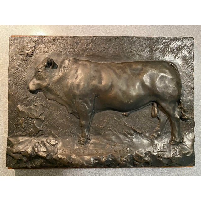 1970s Gallagher Rule Gelbvieh Bull Hass Bronze Southwestern Sculpture For Sale - Image 10 of 10
