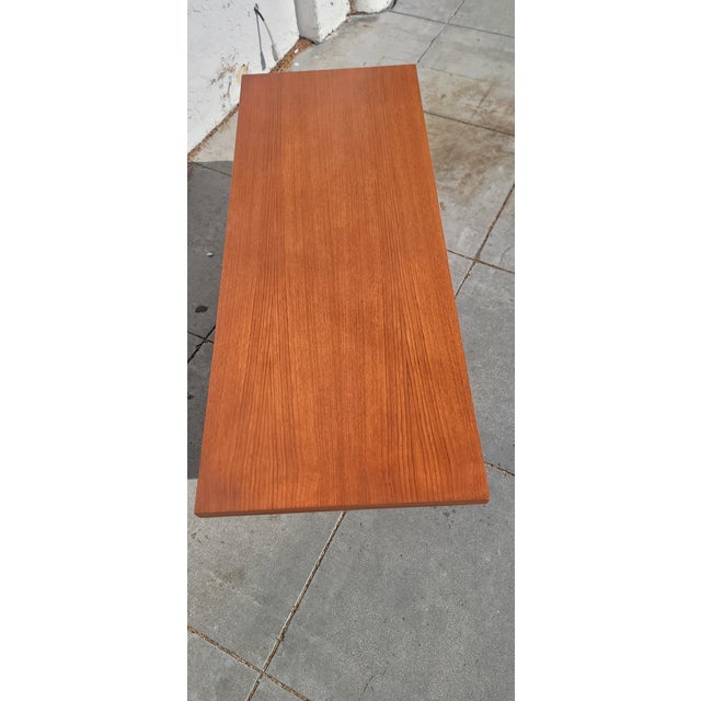 Mid -Century Danish Modern Teak Coffee Table For Sale In San Diego - Image 6 of 6