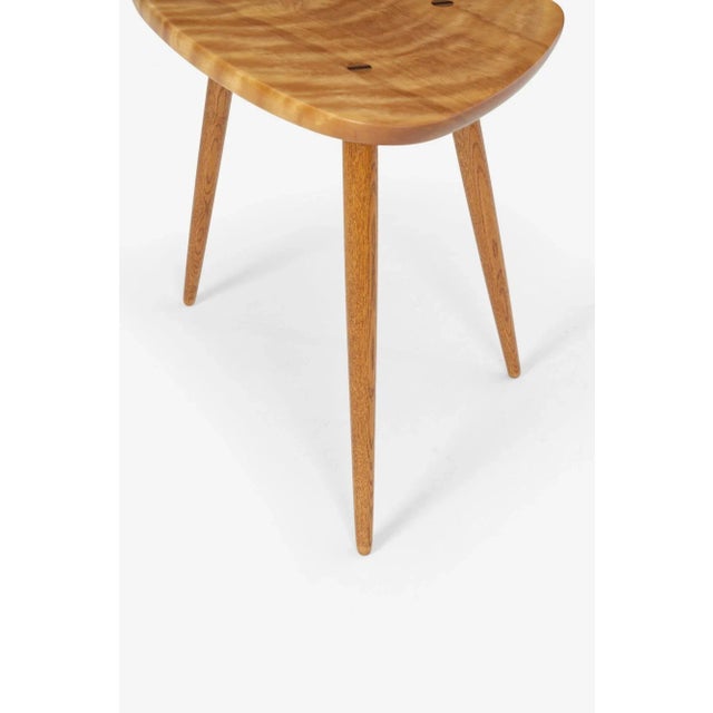 Wood 1970s Arthur Espenet Carpenter Three-Legged Occasional Table For Sale - Image 7 of 13