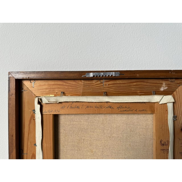 1970's M. Valade Still Life Oil on Canvas Painting, Framed For Sale - Image 10 of 10