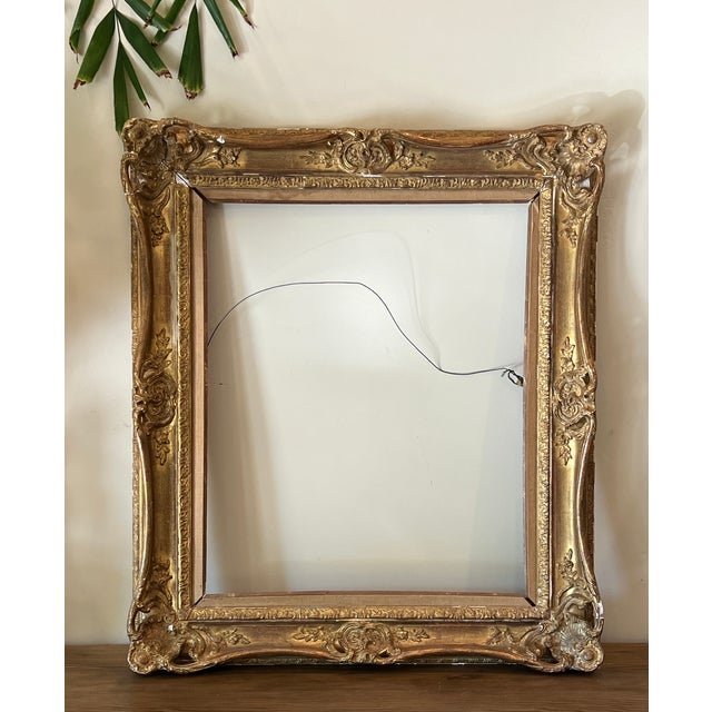 Hand crafted frame from the renown French frame shop - RG Les Cadres Gault, Paris. Dated approximately from the 1940s, it...