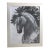 Horse Portrait Black & White Minimalism American Expressionism Original Oil Painting by Cleo Plowden For Sale