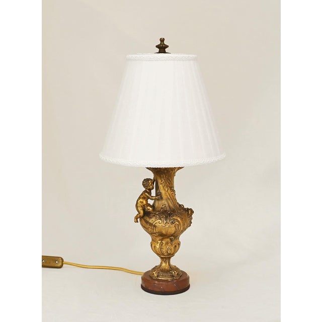 Gold Art Nouveau Bronze Lamps, 1890s, Set of 2 For Sale - Image 8 of 18
