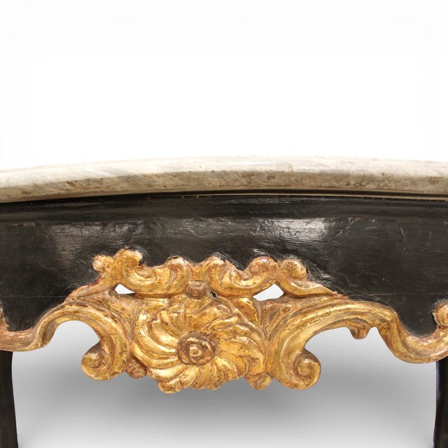 18c Italian Antique Console With Marble Top For Sale - Image 4 of 5