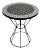 Outdoor Black & White Mosaic Bistro Table For Sale