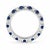 Contemporary 14k White Gold Ring Sapphires Eternity Band, Size 6 For Sale - Image 3 of 3