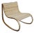 Coastal Contemporary Raw Rattan Rocking Chair For Sale