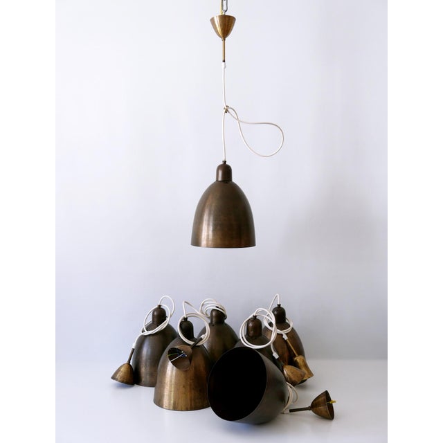 Mid-Century Modern Brass Church Pendant Lamps, Germany, 1950s For Sale - Image 4 of 18