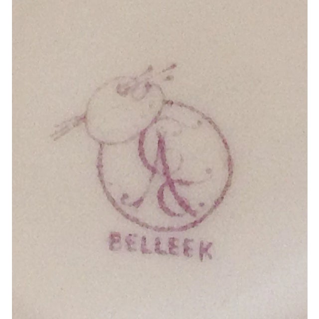 Art Nouveau Belleek Willets Creamer and Sugar, 1890 For Sale - Image 3 of 3