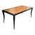 This is a modern ebonized saber leg writing desk or dining table by Hickory Chair / Milo M2M / James River. It is a custom...
