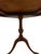 1990s Vintage Mahogany Round Pedestal Side Table With Glass Top — Carved Cabriole Legs For Sale - Image 5 of 6