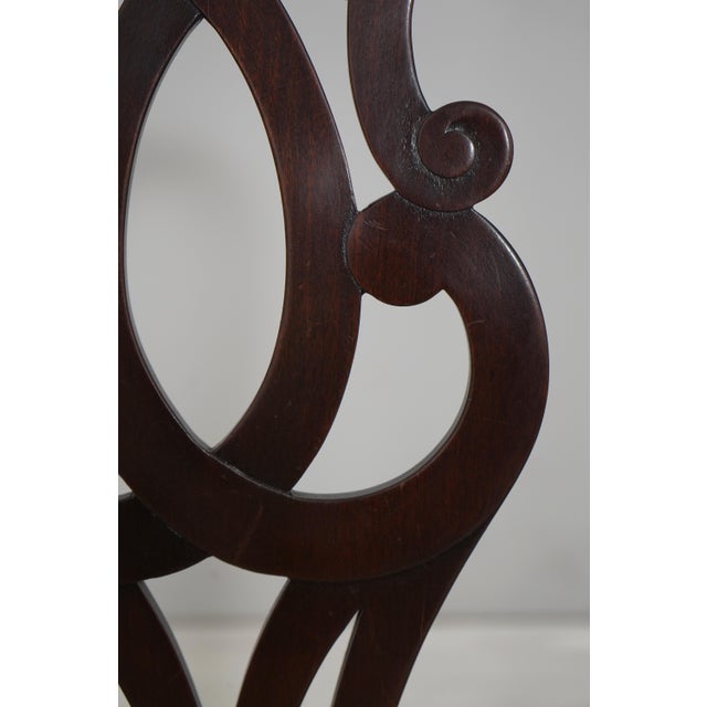 Set of 8 Baker Chippendale Mahogany Dining Room Chairs For Sale - Image 15 of 18