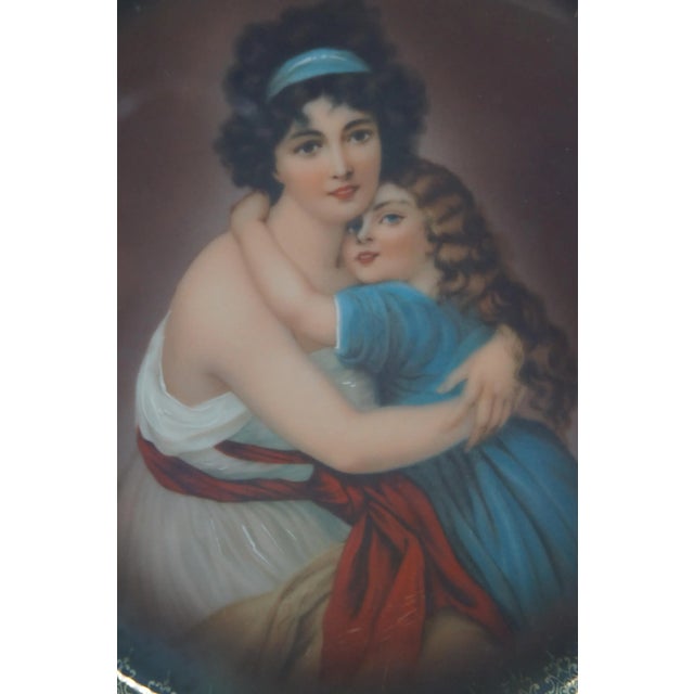 Green Antique Hutschenreuther Royal Vienna Porcelain Portrait Plate Le Brun Beehive For Sale - Image 8 of 12