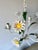 1970s Italian White Tole Daisy 3-Light Chandelier, 1970s For Sale - Image 5 of 18