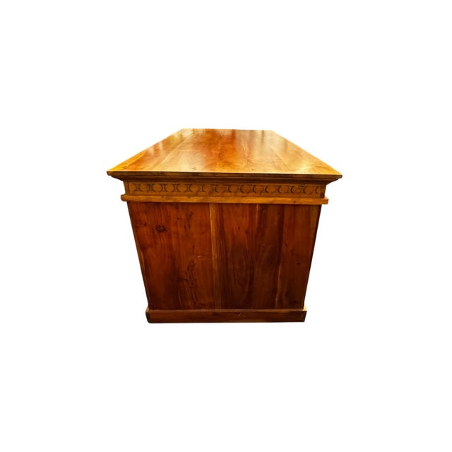 Brown Antique Wood Desk For Sale - Image 8 of 8