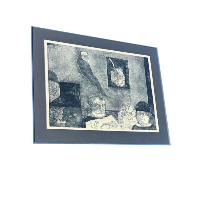 Contemporary Jose Luis Cuevas (Mexican 1934-2017) "The Poet in the Dining Room," 1972 For Sale - Image 3 of 16