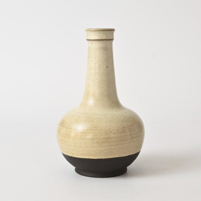 Small Danish Ceramic Vase from Hyllested, 1960s, in Very Good conditions. Designed 1960 to 1969 This piece has an...