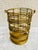 Brutalist Vintage Mid Century Brutalist Brass Wire Wine Bottle Holder For Sale - Image 3 of 9