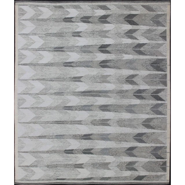 Keivan Woven Arts Large Modern Scandinavian/Swedish Flat-Weave 13'1 X 15'5 For Sale - Image 13 of 13