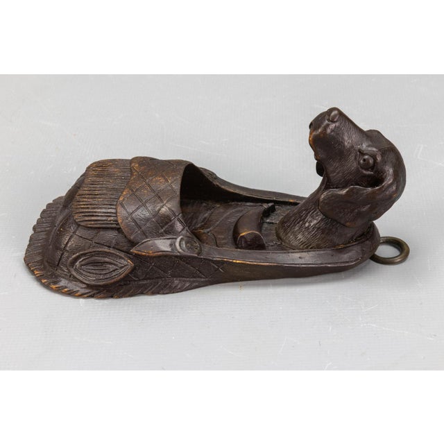 Black Forest Hand-Carved Wooden Wall Mounted Salt Box, 1890s For Sale - Image 15 of 18