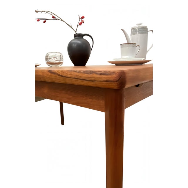 Brown Vintage Danish Extendable Teak Dining Table, 1960s For Sale - Image 8 of 18