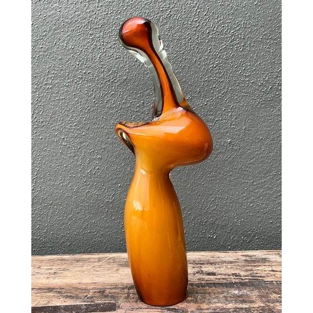 Glass Vintage Italian Murano Glass Abstract Sculpture For Sale - Image 7 of 12