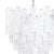 Panes of striking water glass adorn the Small Glacier chandelier to create a dynamic piece full of movement. The glass...