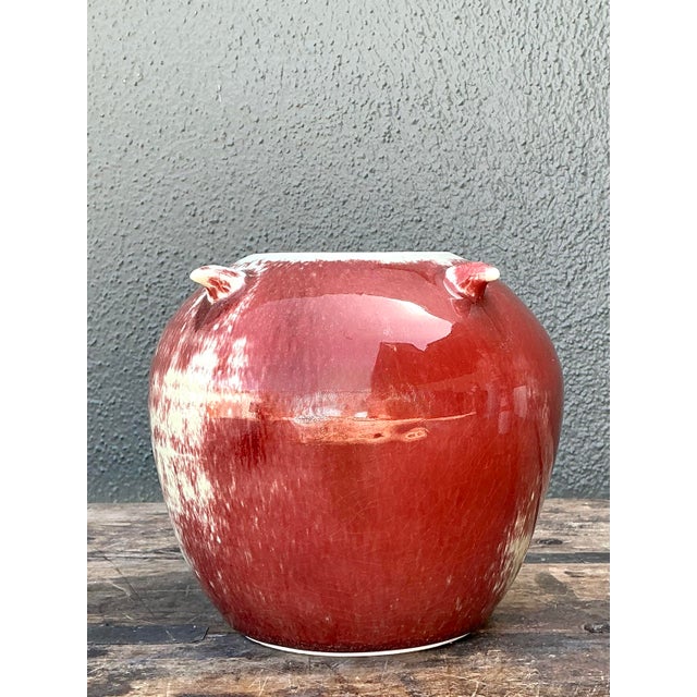 Capture the expressive energy of the early 1980s studio ceramic movement with this striking hand-formed vase. A masterful...
