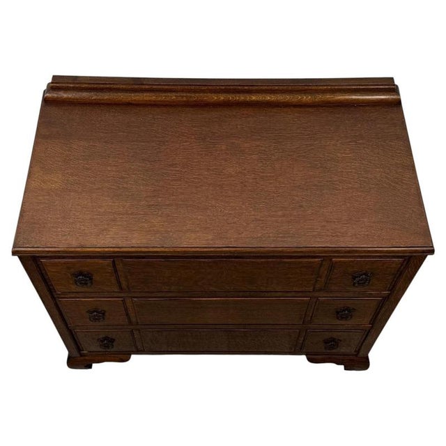 Antique 20th Century Oak Chest of Drawers For Sale - Image 4 of 12