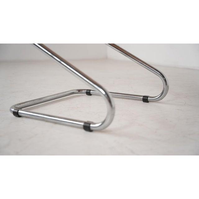 Mid-Century Modern Armchairs in Chrome and Leather, Italy, 1970s, Set of 6 For Sale - Image 9 of 18