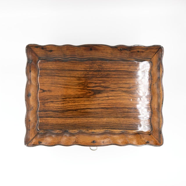 Serpentine Colonial Coromandel Box With Tea Canisters, Anglo-Indian Circa 1850 For Sale - Image 10 of 11